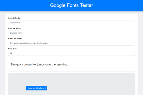 Font Tester – WordPress plugin