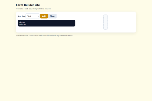 Form Builder Lite – WordPress plugin
