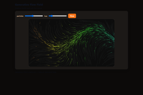 Generative Flow Field – WordPress plugin
