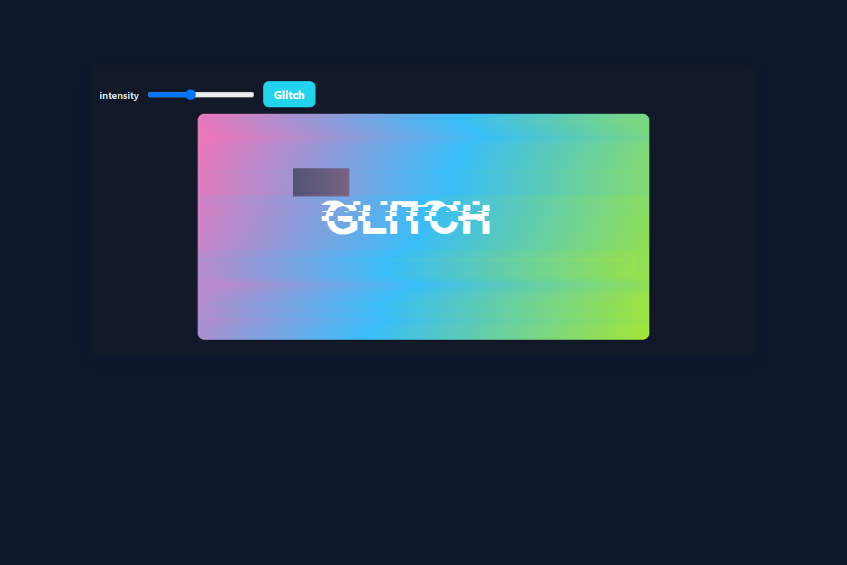 Glitch Art Lab – HTML5 app