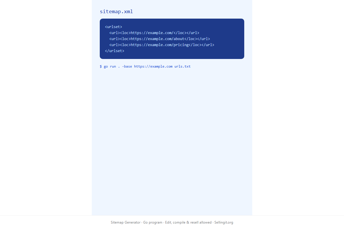 Sitemap Generator