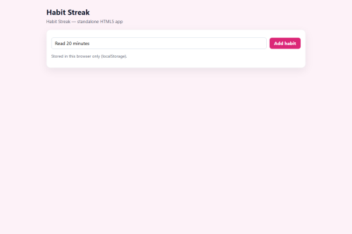 Habit Streak – WordPress plugin