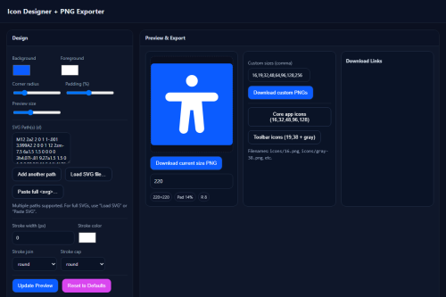 Icon Designer – HTML5 app