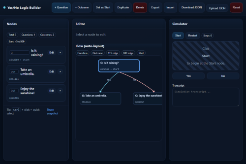Logic Builder – HTML5 app