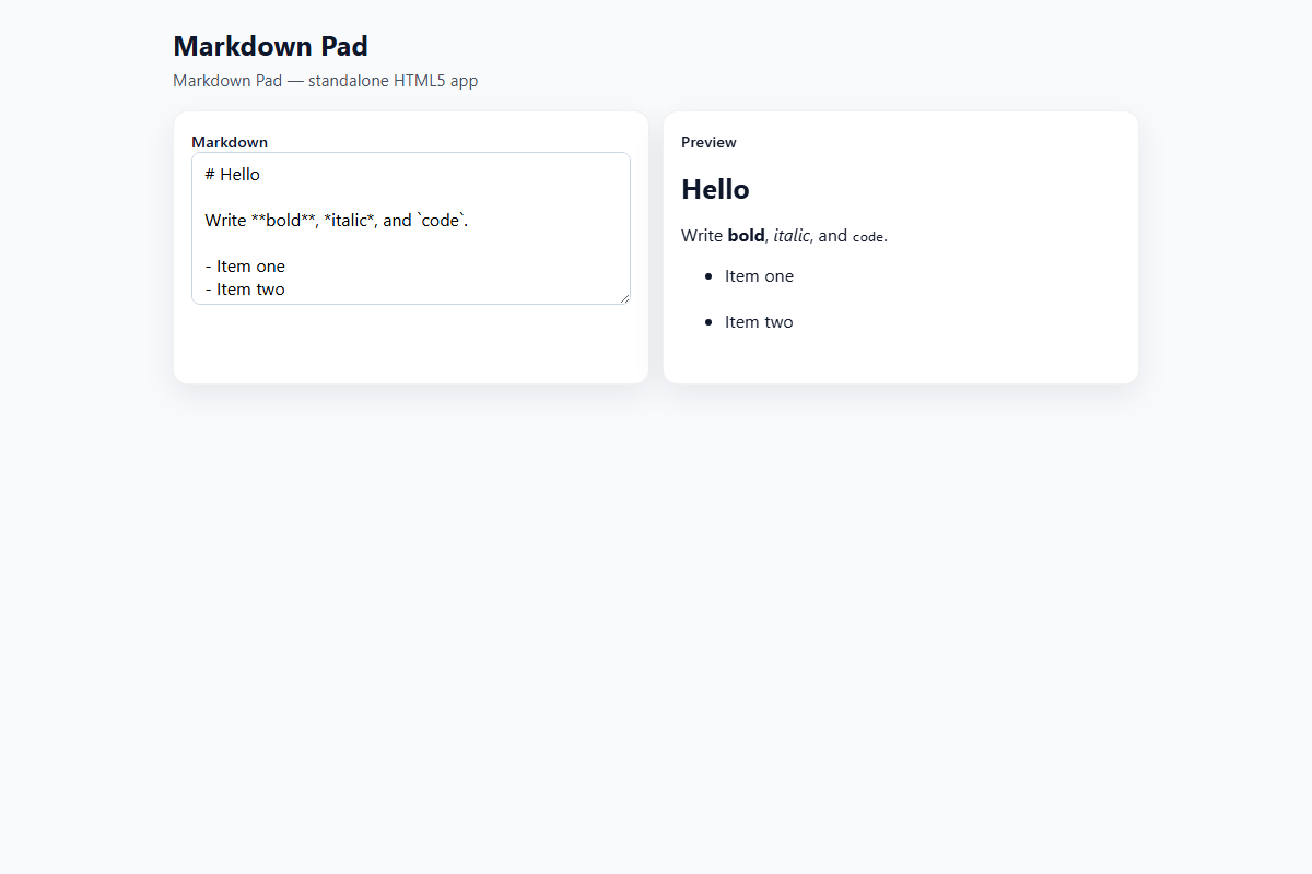 Markdown Pad