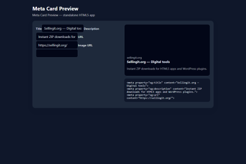 Meta Card Preview – WordPress plugin