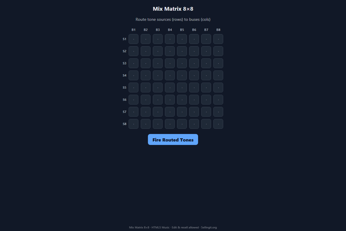 Mix Matrix 8×8 – HTML5 app