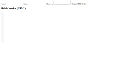 Mobile Site Builder – HTML5 app