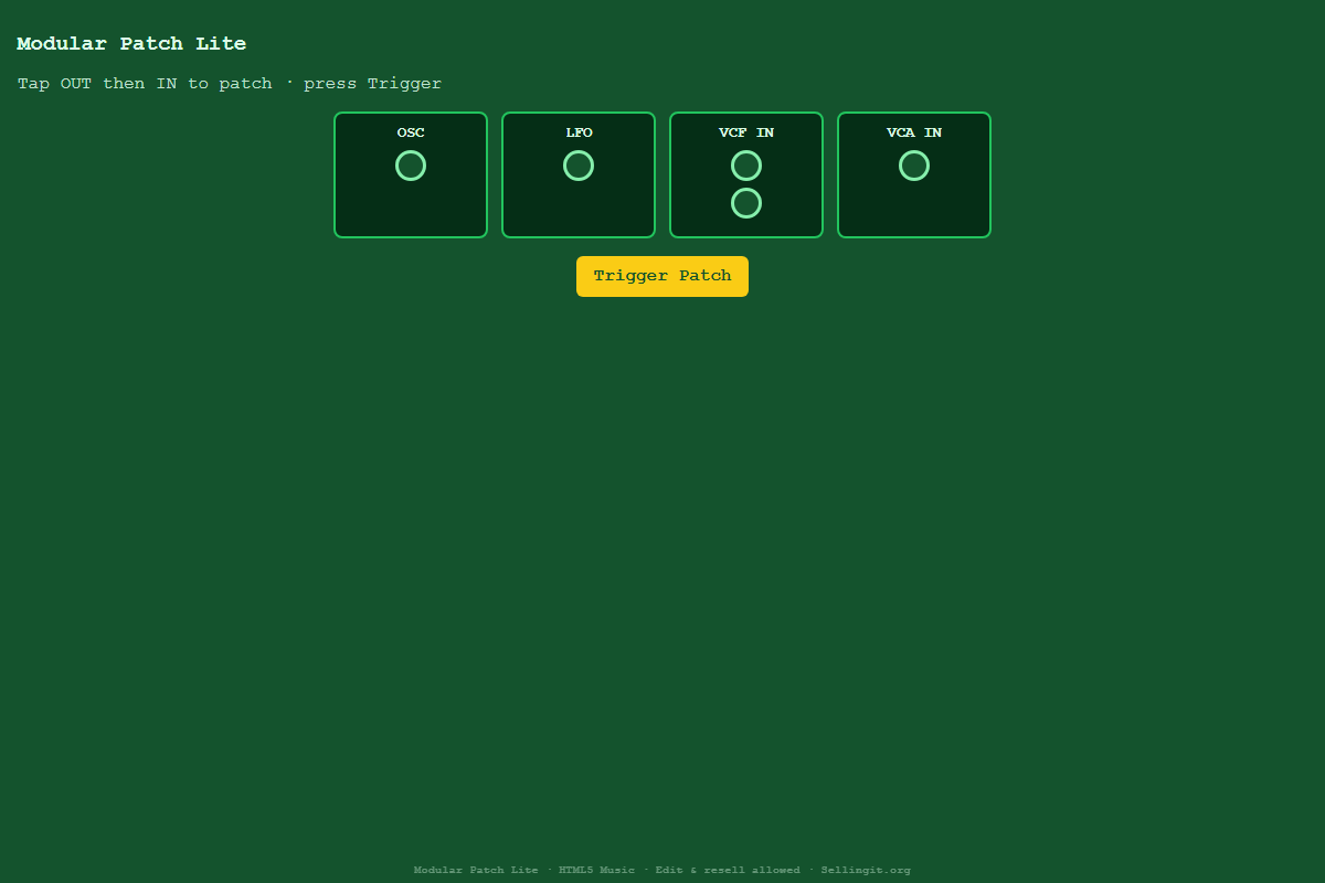 Modular Patch Lite – HTML5 app