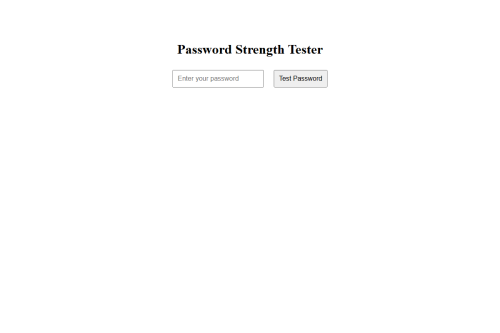 Password Tester – HTML5 app