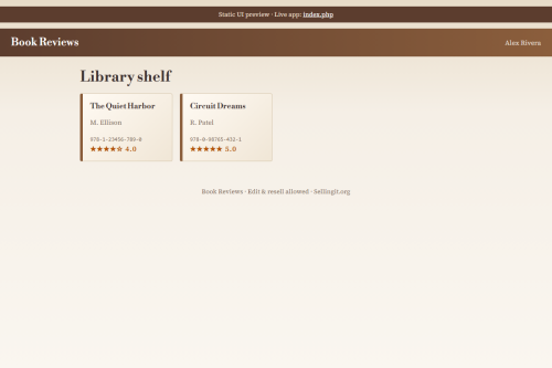Book Reviews – WordPress plugin