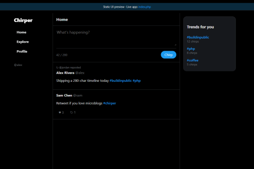 Chirper Network – WordPress plugin