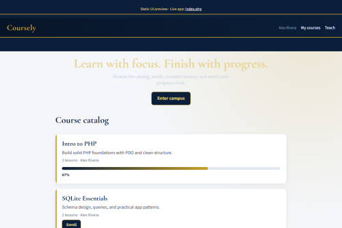 Coursely – WordPress plugin