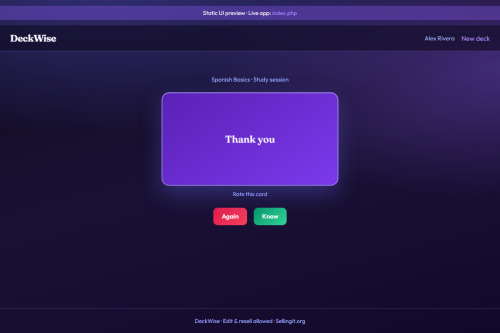 DeckWise – WordPress plugin