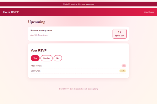 Event RSVP – WordPress plugin