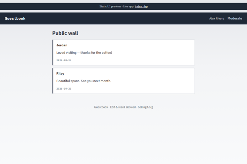 Guestbook – WordPress plugin