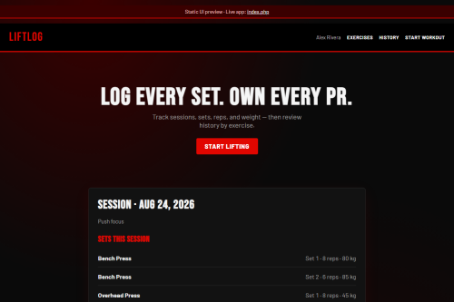 LiftLog – WordPress plugin