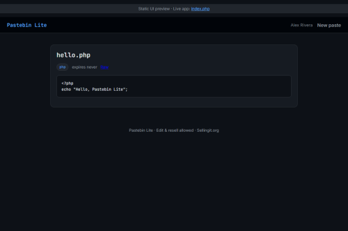 Pastebin Lite – WordPress plugin