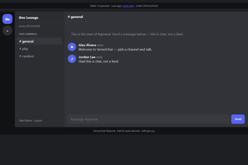 ServerChat Network – WordPress plugin