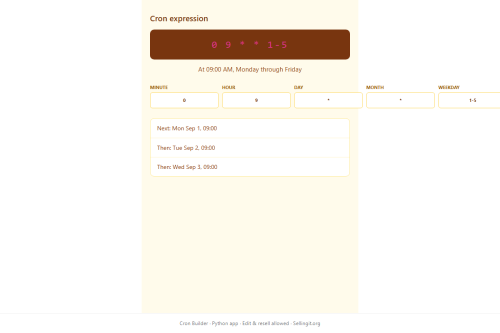 Cron Builder – WordPress plugin