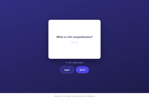 Flashcards – WordPress plugin