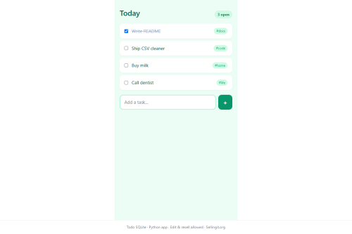 Todo SQLite – WordPress plugin