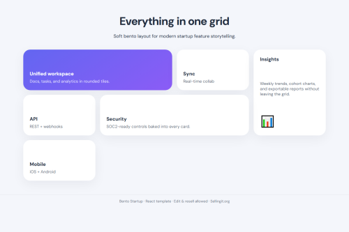 Bento Startup – WordPress plugin