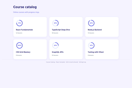 Course Catalog – HTML5 app