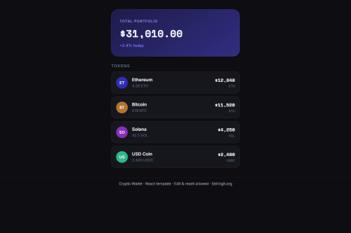 Crypto Wallet – HTML5 app