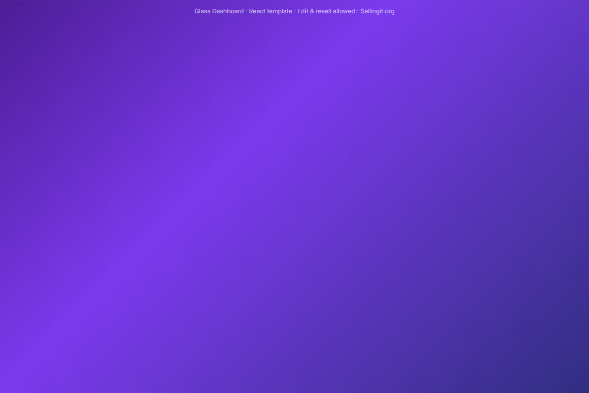 Glass Dashboard – HTML5 app