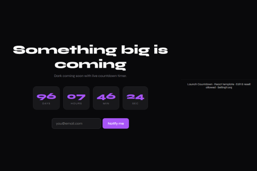 Launch Countdown – HTML5 app