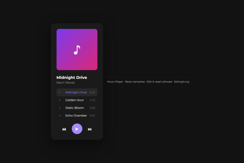 Music Player – HTML5 app