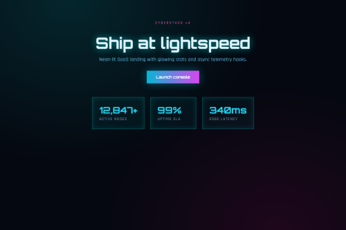 Neon SaaS – HTML5 app