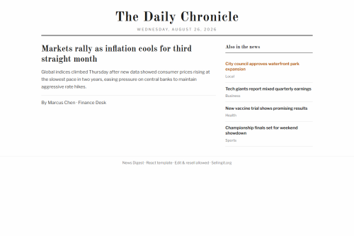 News Digest – HTML5 app