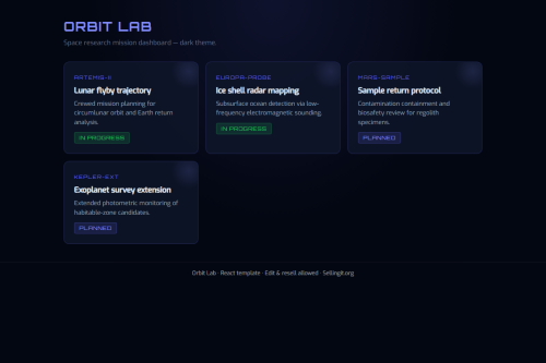 Orbit Lab – HTML5 app