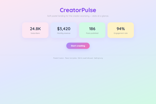Pastel Creator – HTML5 app