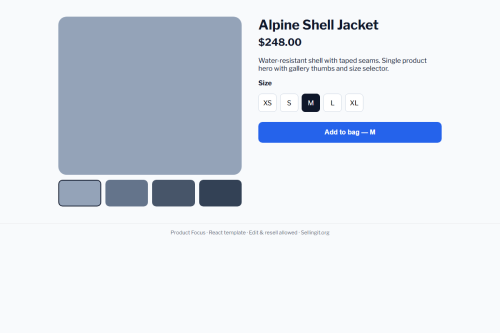 Product Focus – HTML5 app