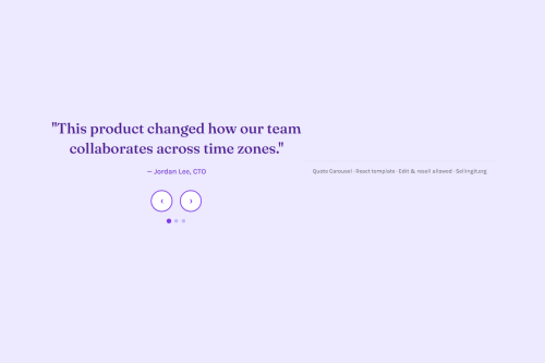 Quote Carousel – HTML5 app