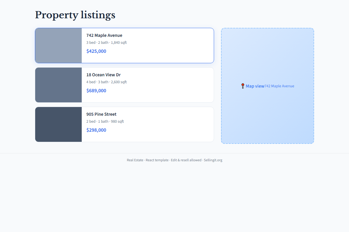 Real Estate – HTML5 app