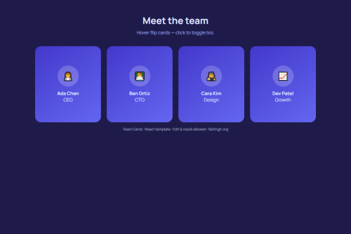 Team Cards – WordPress plugin