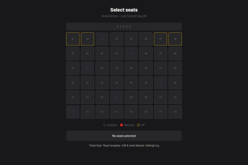 Ticket Seat – WordPress plugin