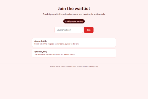 Waitlist Social – WordPress plugin