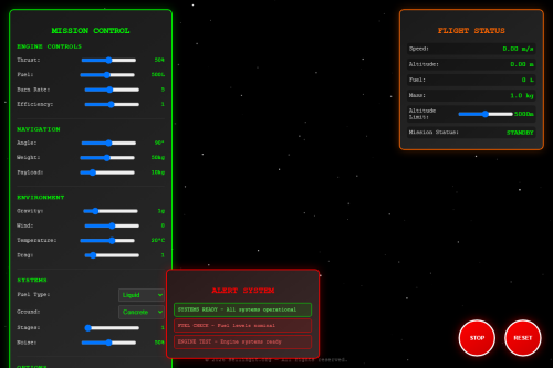 Rocket Simulator – HTML5 app