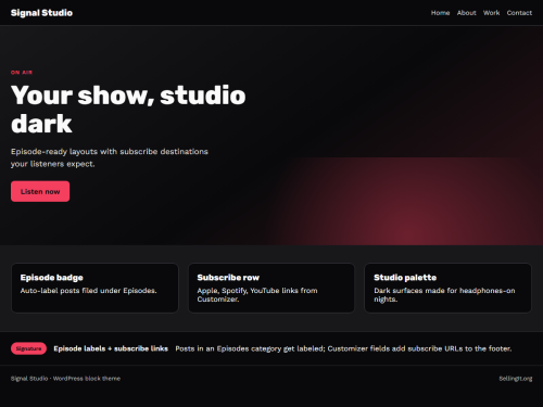 Signal Studio – WordPress plugin