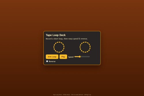 Tape Loop Deck – WordPress plugin