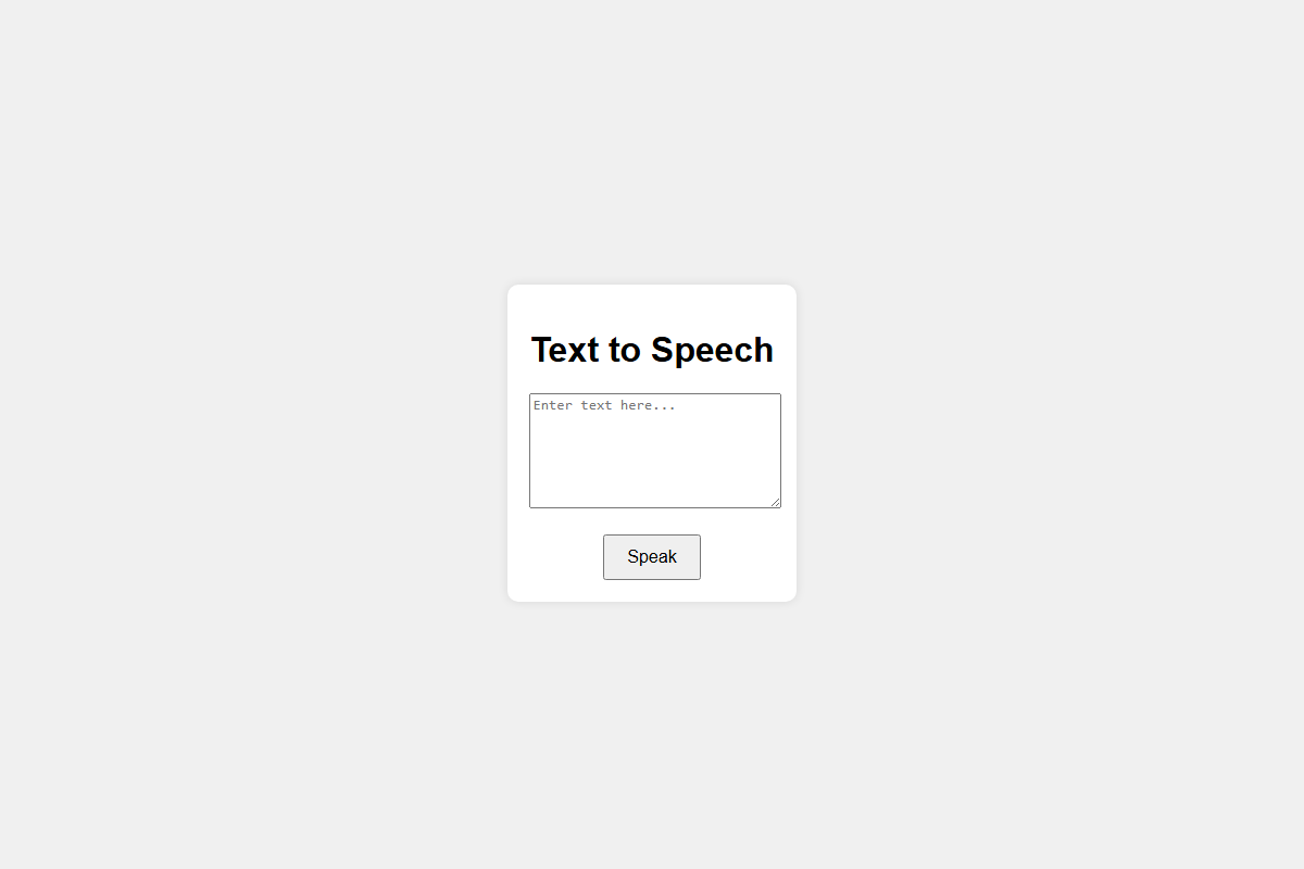 Text to Speech