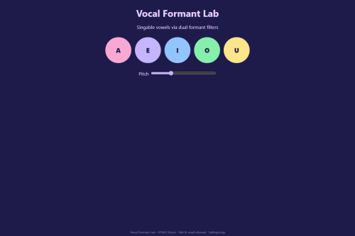 Vocal Formant Lab – WordPress plugin