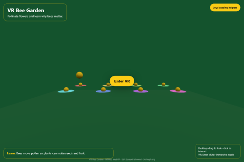 VR Bee Garden – WordPress plugin