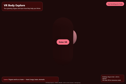 VR Body Explore – WordPress plugin