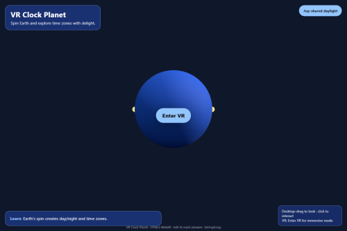 VR Clock Planet – WordPress plugin